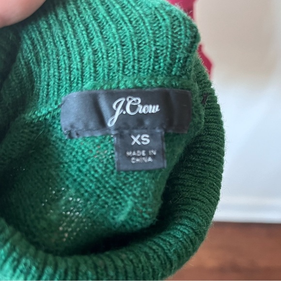 EMERALD GREEN J CREW TURTLENECK DRESS - Picture 9 of 13